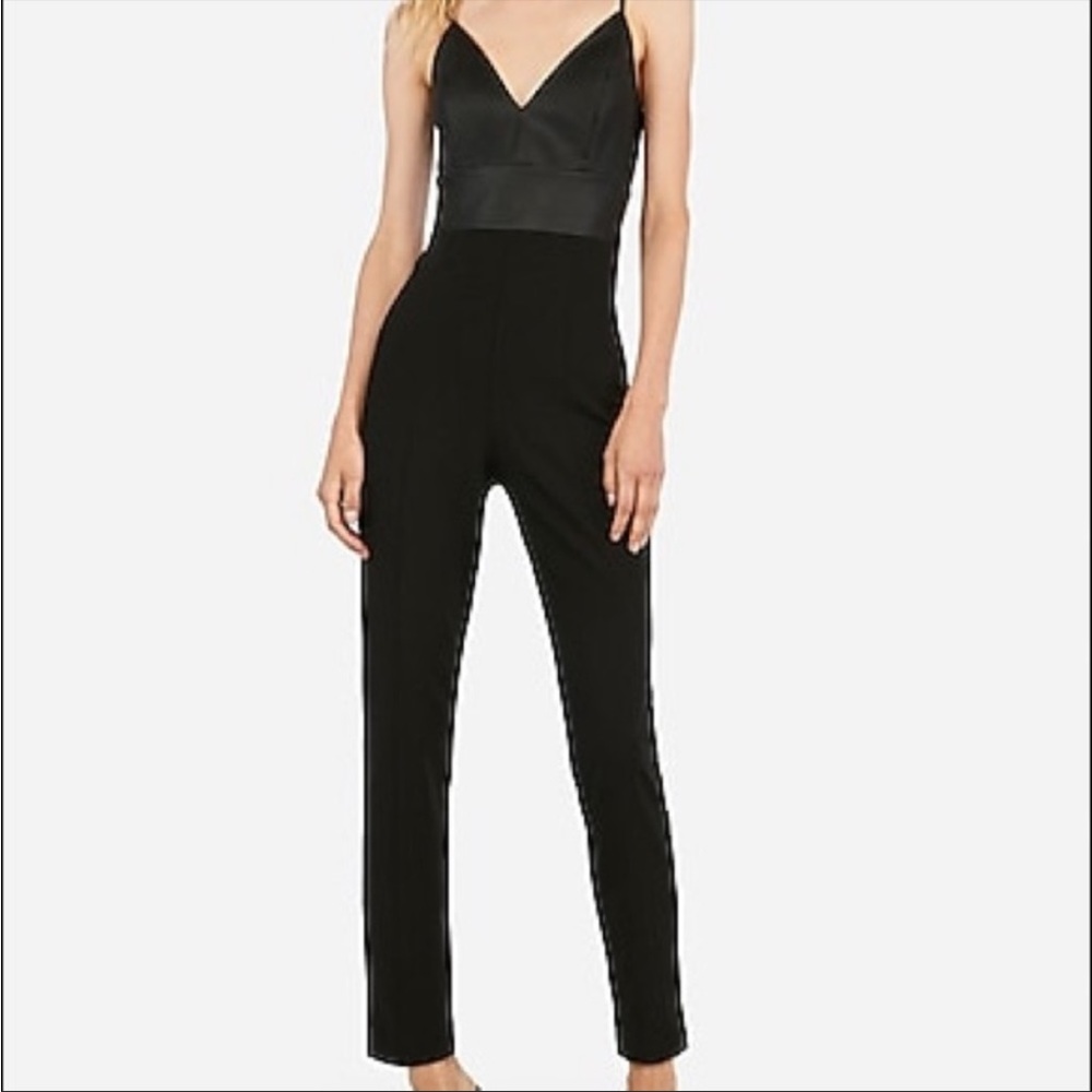 NWT faux leather jumpsuit